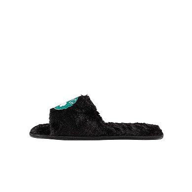 Women's FOCO Black Boston Celtics Rhinestone Fuzzy Slippers