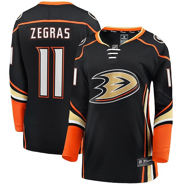 Trevor Zegras Anaheim Ducks Fanatics Authentic Autographed #11 adidas Authentic  Jersey - Black