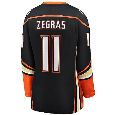 Women's Fanatics Branded Trevor Zegras Black Anaheim Ducks Home Breakaway Player Jersey