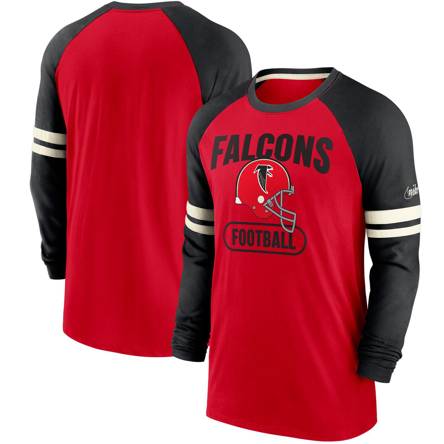 Men's NFL x Darius Rucker Collection by Fanatics Red Atlanta Falcons Stripe  T-Shirt