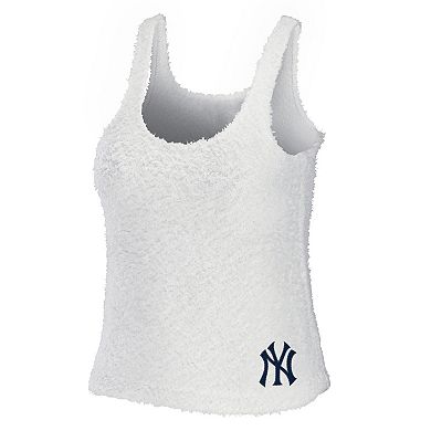 Women's WEAR by Erin Andrews Cream New York Yankees Cozy Lounge Tank Top & Pants Set