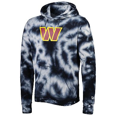 Men's New Era Black Washington Commanders Team Tie-Dye Pullover Hoodie