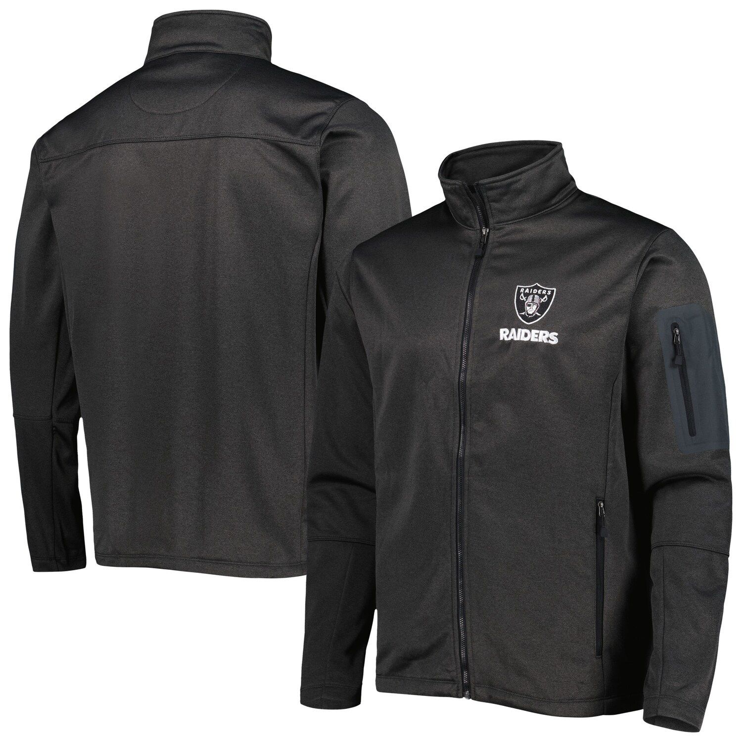 New Orleans Saints Dunbrooke Freestyle Coated Tech Fleece Full-Zip Jacket -  Heather Black