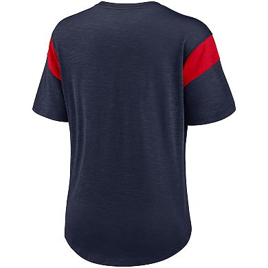 Women's Nike Heather Navy New England Patriots Primary Logo Fashion Top