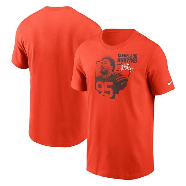 Mens Nike Myles Garrett Orange Cleveland Browns Player Graphic T Shirt