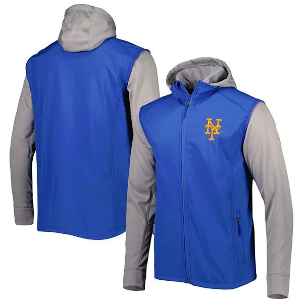 Men's Dunbrooke Royal/Heather Gray New York Mets Alpha Full-Zip Jacket