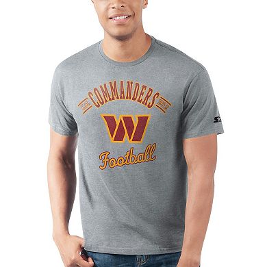 Men's Starter Heathered Gray Washington Commanders Prime Time T-Shirt