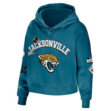 Women's WEAR by Erin Andrews Teal Jacksonville Jaguars Modest Cropped ...