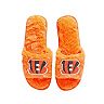 Women's FOCO Orange Cincinnati Bengals Rhinestone Fuzzy Slippers