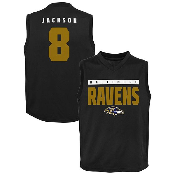 Youth Lamar Jackson Black Baltimore Ravens Fast Track V-Neck Tank Top