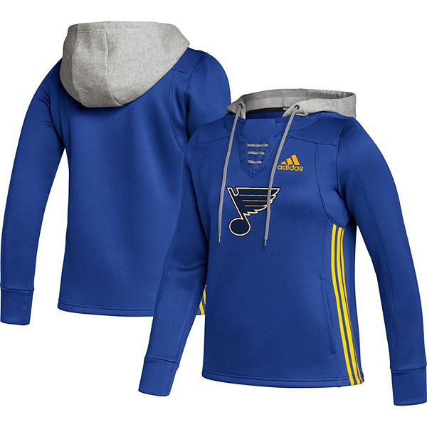 Men's adidas Blue St. Louis Blues Skate Lace Primeblue Team Pullover Hoodie