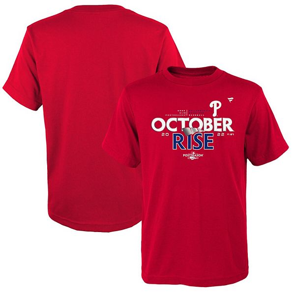 Philadelphia Phillies Fanatics Branded 2022 Postseason Locker Room T-Shirt  - Red