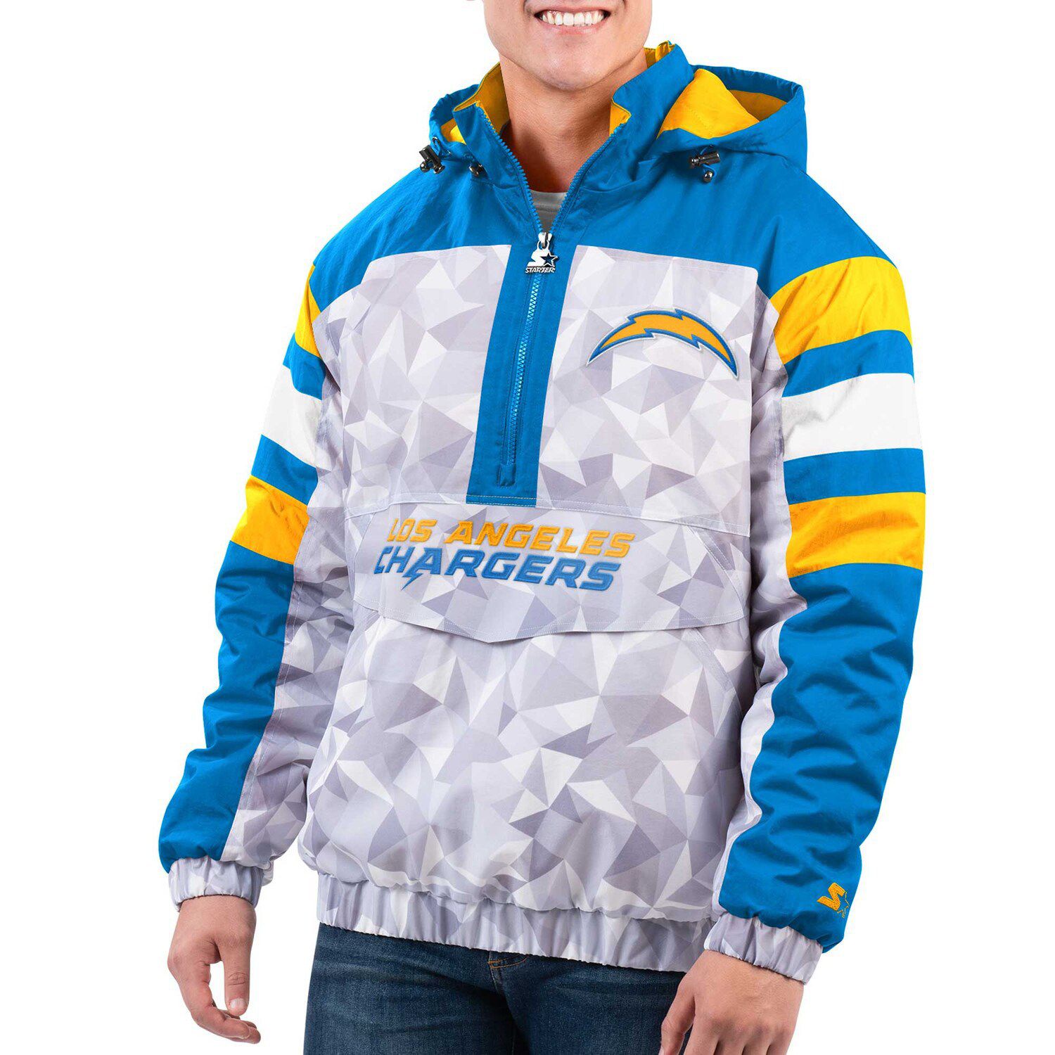 Men's Starter Royal Los Angeles Chargers Extreme Full-Zip Hoodie Jacket Size: 3XL