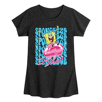 Girls 7-16 SpongeBob Riding Jellyfish Tee
