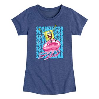 Girls 7-16 SpongeBob Riding Jellyfish Tee