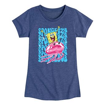 Girls 7-16 SpongeBob Riding Jellyfish Tee
