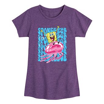 Girls 7-16 SpongeBob Riding Jellyfish Tee