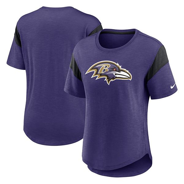 Women's Nike Purple Baltimore Ravens Primary Logo Slub Fashion Top