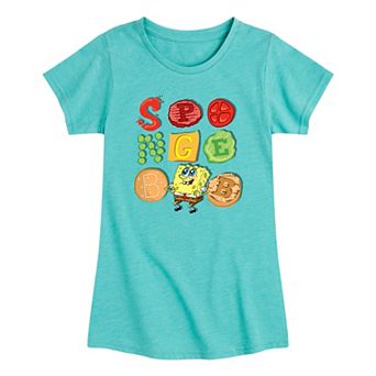 Girls 7-16 SpongeBob Patty Condiments Tee