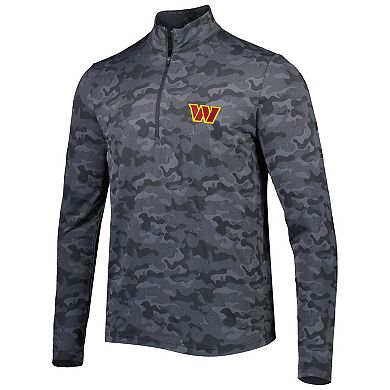 Men's Antigua Black Washington Commanders Brigade Quarter-Zip Sweatshirt