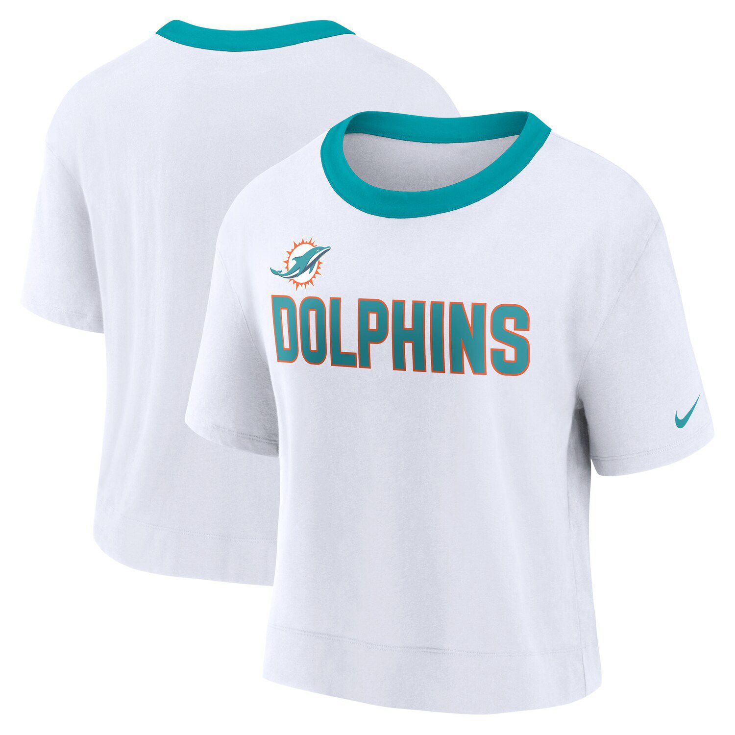 Miami Dolphins Nike Rewind Logo Tri-Blend T-Shirt - Heather