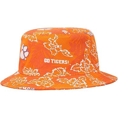 Men's Reyn Spooner Orange Clemson Tigers Floral Bucket Hat