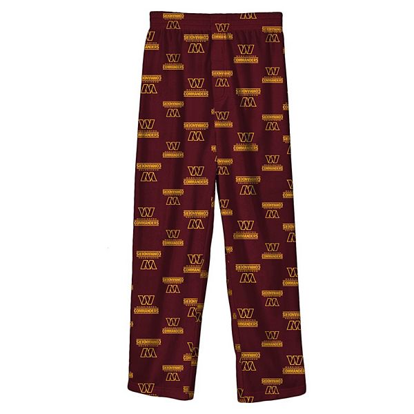 Youth Burgundy Washington Commanders Team Color Pajama Pants