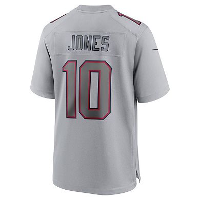 Men's Nike Mac Jones Gray New England Patriots Atmosphere Fashion Game Jersey