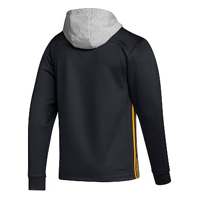 Men's adidas Black Boston Bruins Skate Lace AEROREADY Team Pullover Hoodie
