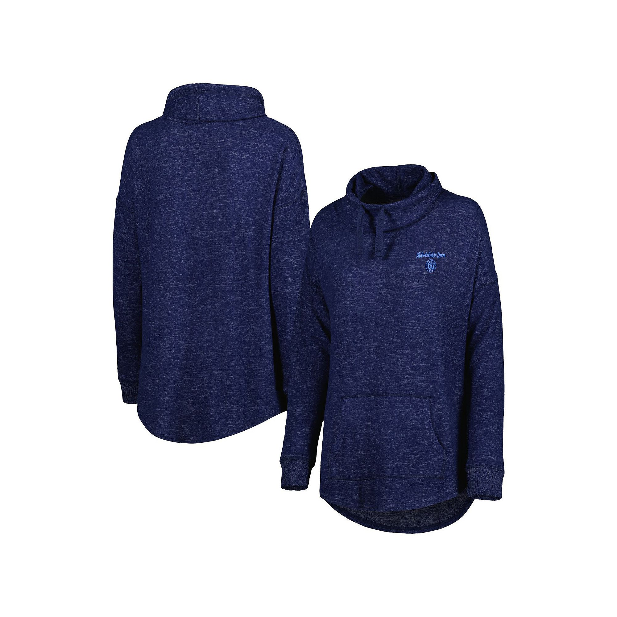 Womens Heathered Navy Philadelphia Union Cuddle Tri-Blend Pullover Sweatsh