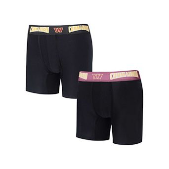 Men's Concepts Sport Black/Burgundy Washington Commanders 2-Pack Boxer Briefs Set