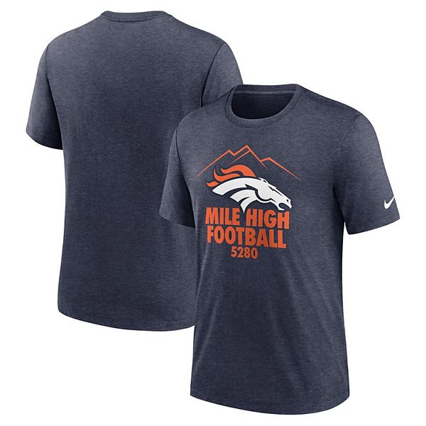 Men's Nike Heathered Navy Denver Broncos Local Tri-Blend T-Shirt