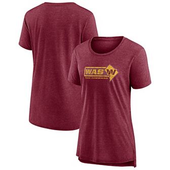 Women's Fanatics Branded Heather Burgundy Washington Commanders Hometown First Down T-Shirt