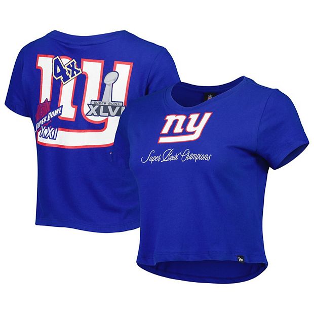 New York Giants Youth Icon Cotton Long Sleeve T-Shirt - Royal