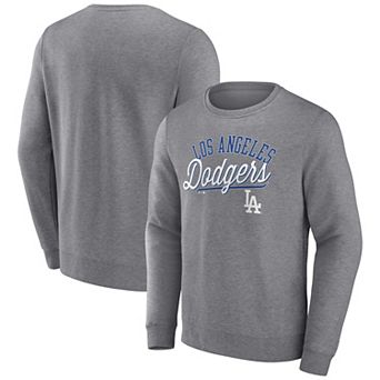Men's Fanatics Branded Heather Gray Los Angeles Dodgers Simplicity Pullover Sweatshirt