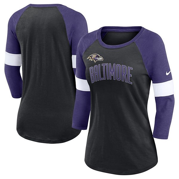 Women's Nike Baltimore Ravens Heathered Black/Heathered Purple Football ...