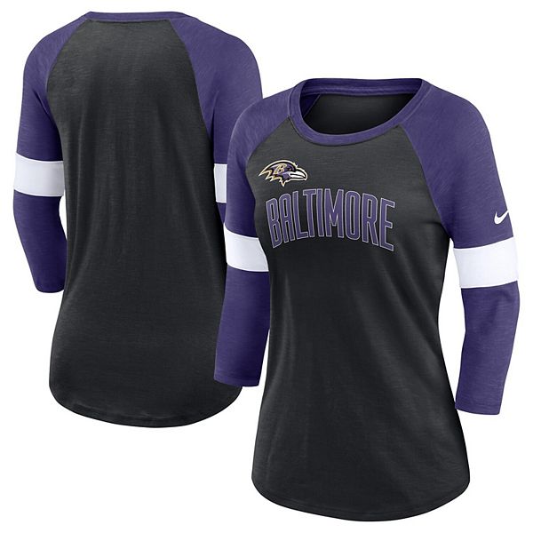 Nike Fashion (NFL Baltimore Ravens) Women's 3/4-Sleeve T-Shirt.