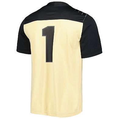 Men's Nike #1 Gold Purdue Boilermakers Untouchable Football Jersey