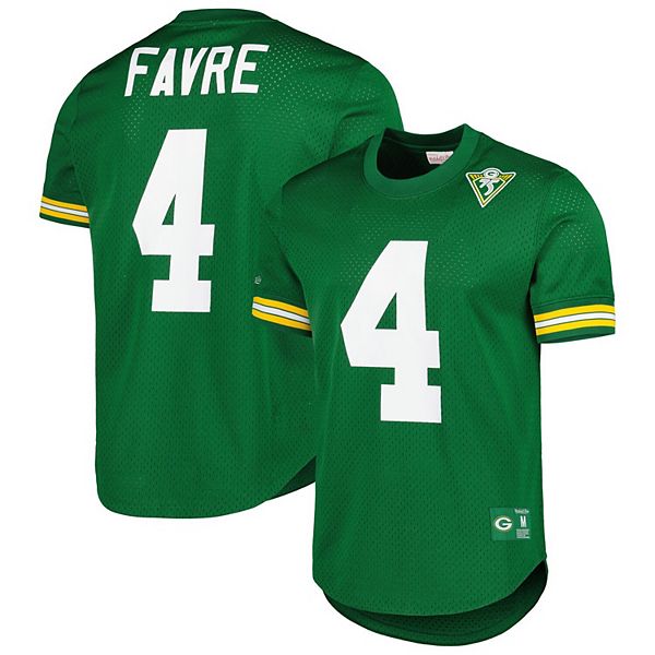 Brett Favre Green Bay Packers Mitchell & Ness Retired Player Name & Number  Mesh Top - Black