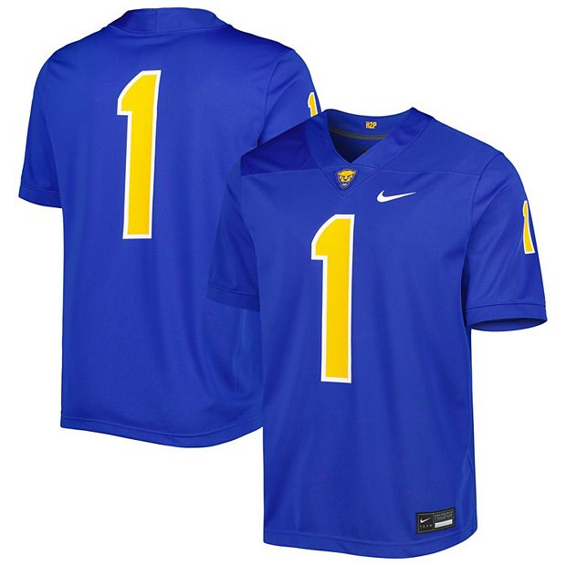 Men s Nike 1 Royal Pitt Panthers Untouchable Football Jersey