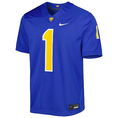 Men's Nike #1 Royal Pitt Panthers Untouchable Football Jersey