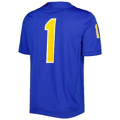 Men's Nike #1 Royal Pitt Panthers Untouchable Football Jersey