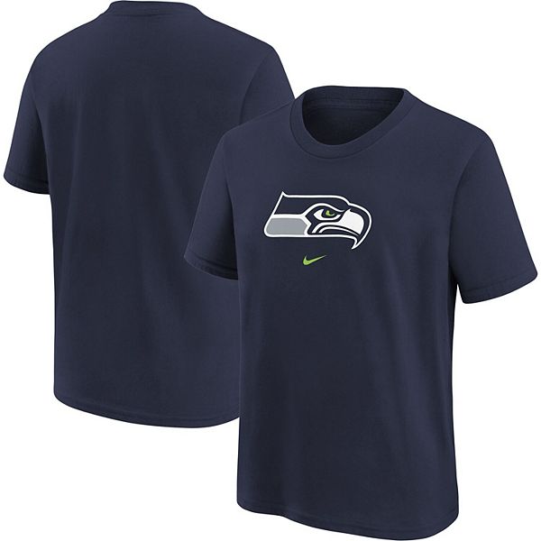 Youth Nike College Navy Seattle Seahawks Logo T-Shirt