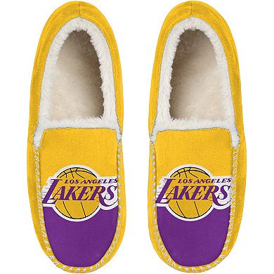 Men's FOCO Los Angeles Lakers Colorblock Moccasin Slippers