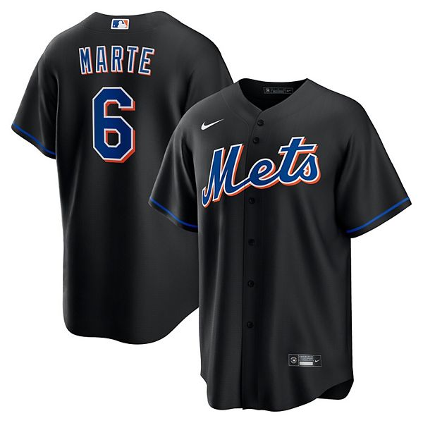 Men's Nike Starling Marte Black New York Mets Alternate Replica