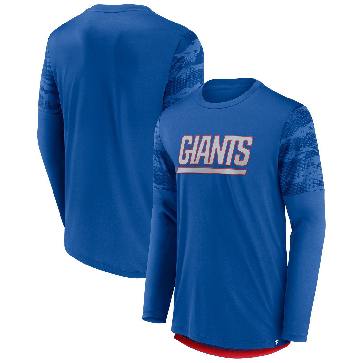 Men's New Era Black New York Giants Combine Authentic Action Long Sleeve T- Shirt