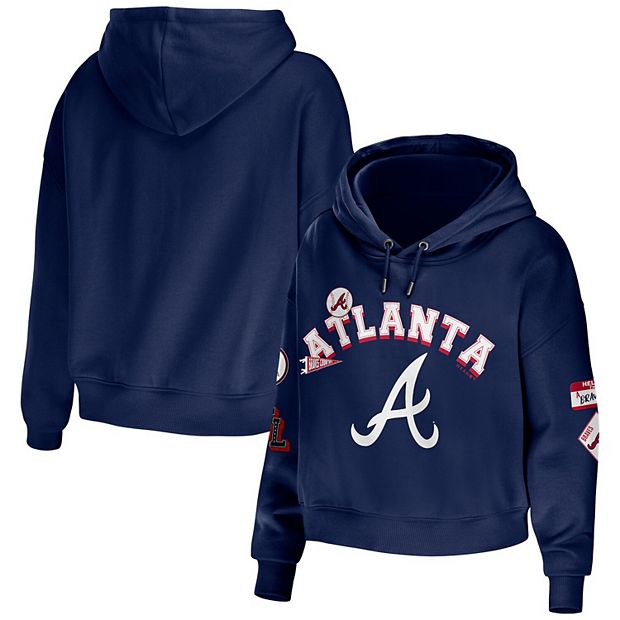 Tailgate Atlanta Braves Women's Crop Hoodie Size XL