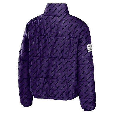 Women's WEAR by Erin Andrews Purple Baltimore Ravens Puffer Full-Zip Jacket