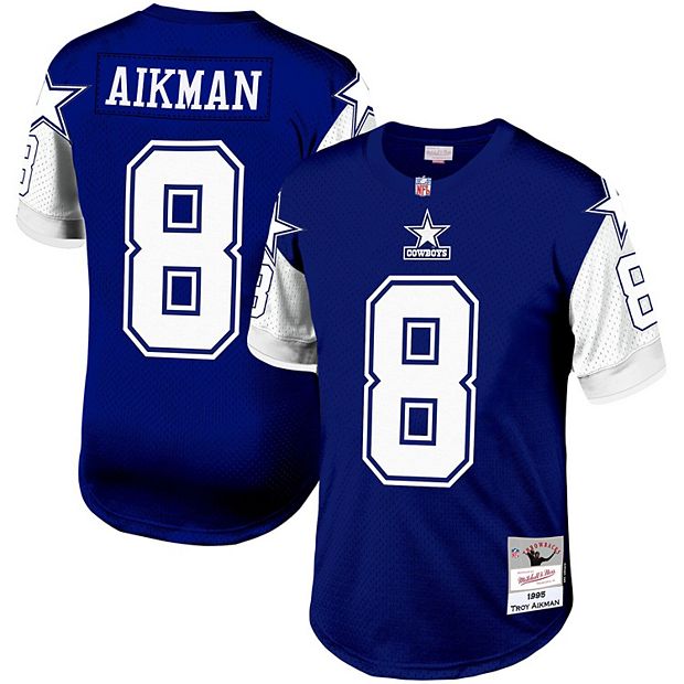 Men's Mitchell & Ness Troy Aikman Navy Dallas Cowboys 1995 Legacy Replica  Jersey