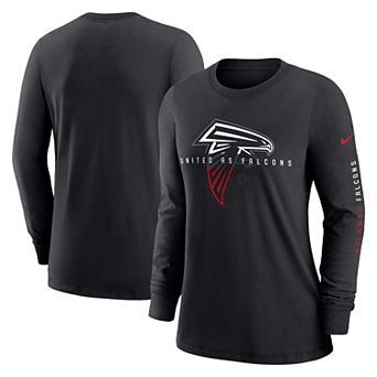 Women's Nike Black Atlanta Falcons Prime Split Long Sleeve T-Shirt